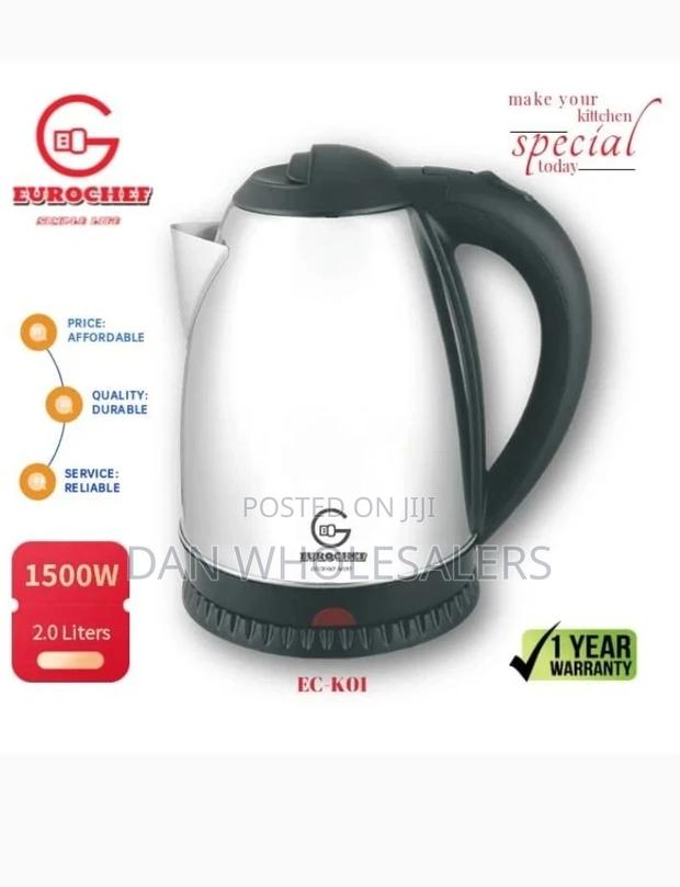 Eurochef Rotating Stainless Steel 1.8L Electric Kettle