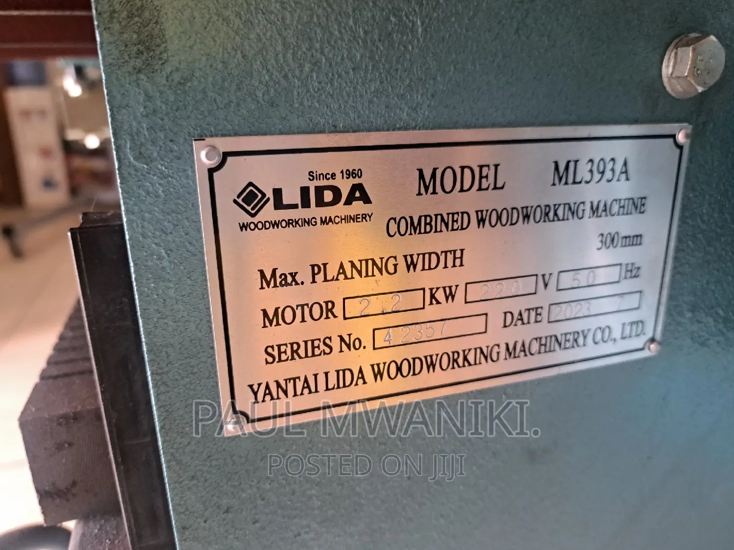 Ml393a Combined Funtions Woodworking Machine. 8in 1