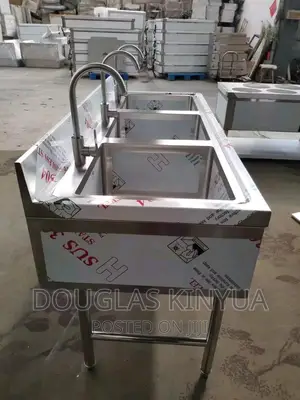 Sink Tripple Bowl Stainless Steel Heavy Duty Commercial Sink