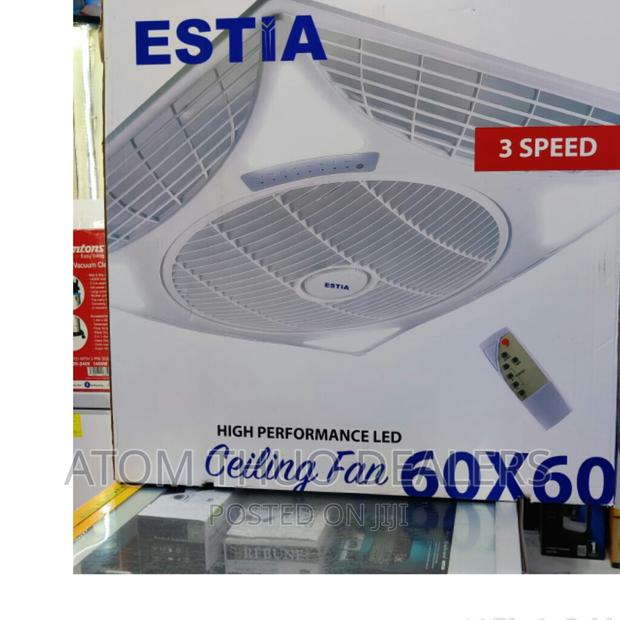 White 60×60 Estia Recessed Ceiling Louver Fan