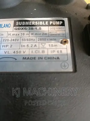 Electric Submersible Water Pump 32m Head Heavy Duty
