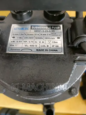 Electric Submersible Water Pump 32m Head Heavy Duty