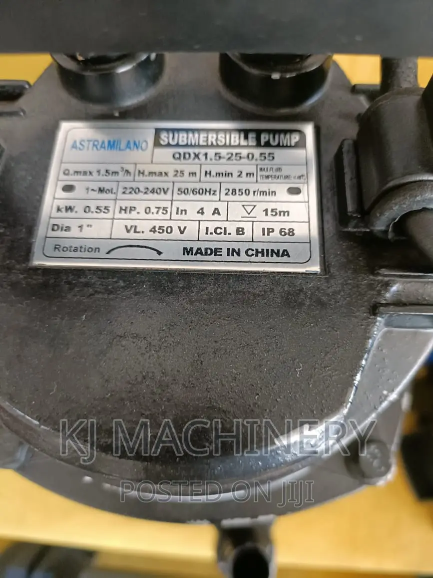 Electric Submersible Water Pump 32m Head Heavy Duty