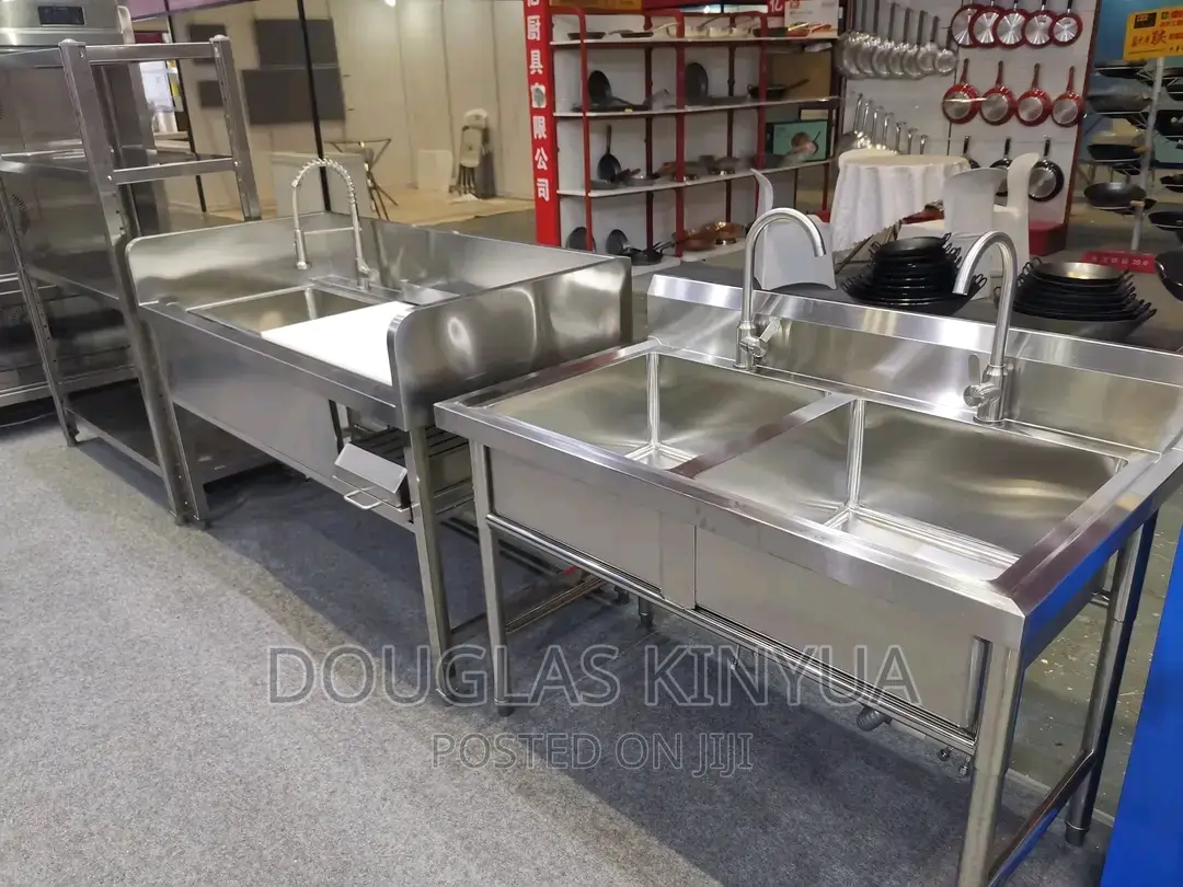 Double Bowl Stainless Steel Sink (120x56cm)Washing Sink.