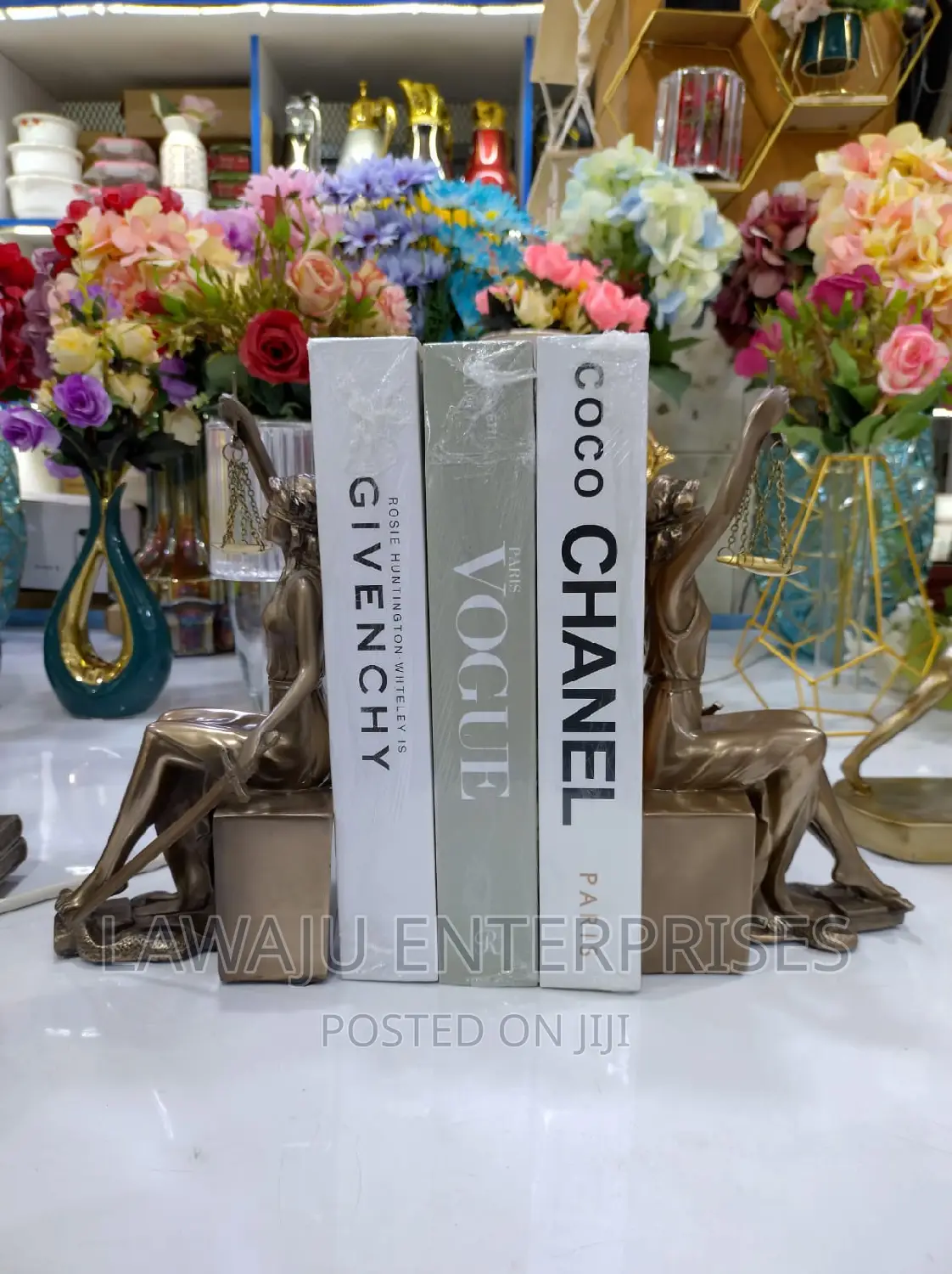 Goddess of Justice Heavy Resin Bookends Statue