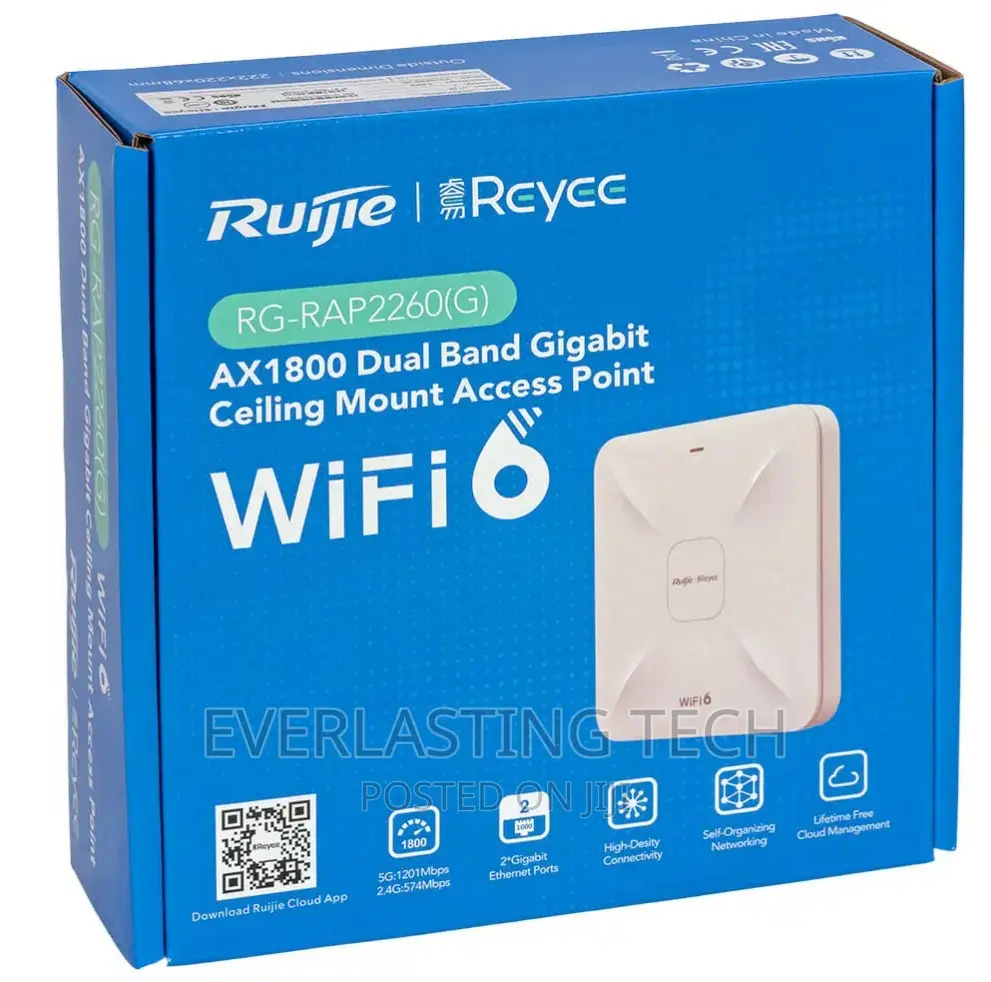 Rg-Rap2260(G) Reyee Wi-Fi 6 Ax1800 Ceiling Access Point