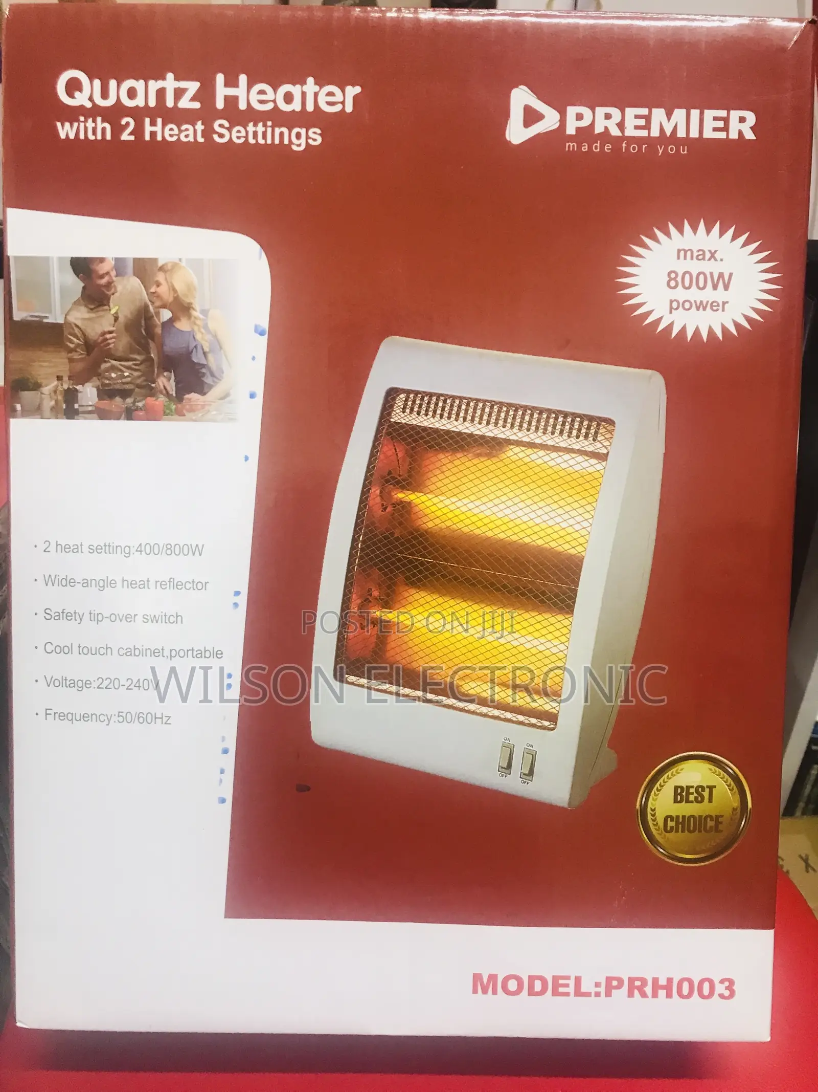 Quartz Room Heater. 2 Heat Setting