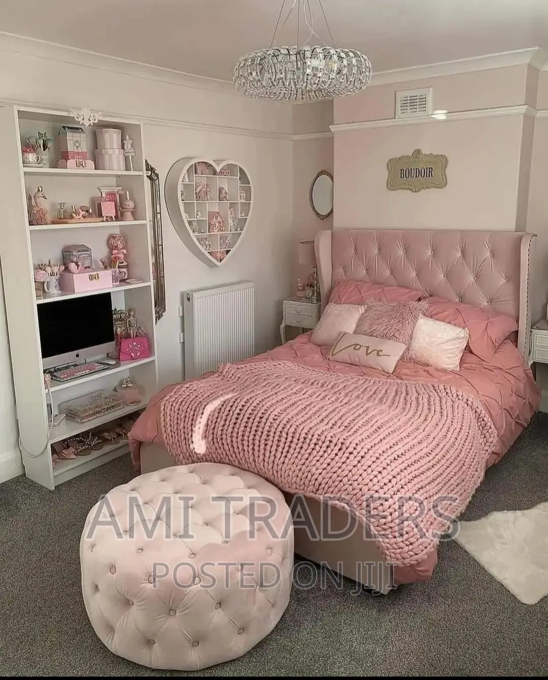 Pink Chester Bed (Queen Size)