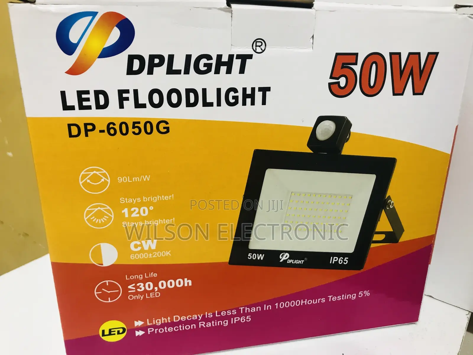 LED Motion Sensor AC Floodlight. 50w