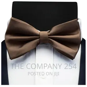 GUSLESON Silk Solid Pre-Tied Bow Tie for Men Purple Black .