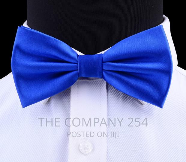 GUSLESON Silk Solid Pre-Tied Bow Tie for Men Purple Black . - thumbnail 8