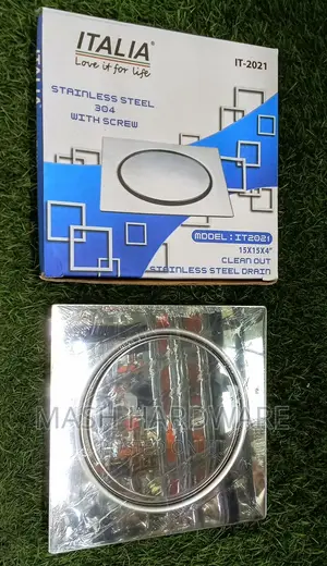 15*15*4" Italia Stainless Steel Floor Trap.