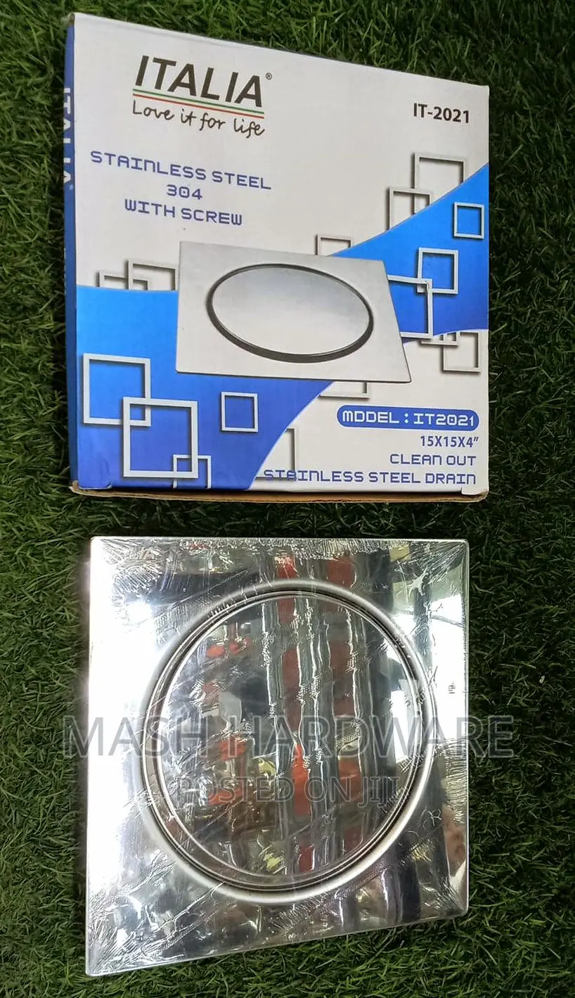 15*15*4" Italia Stainless Steel Floor Trap.