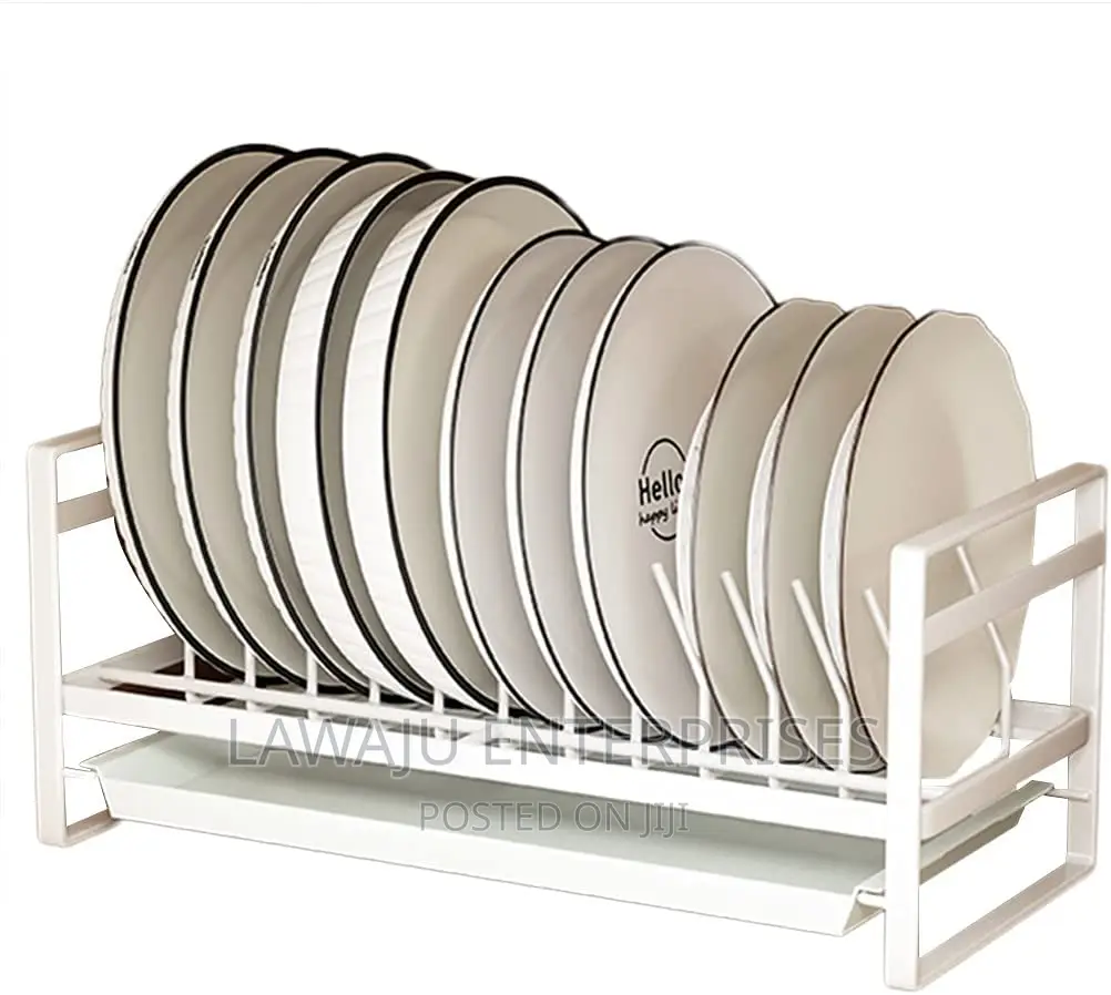 Non-Slip Metal Cabinet Dish Rack Organizer
