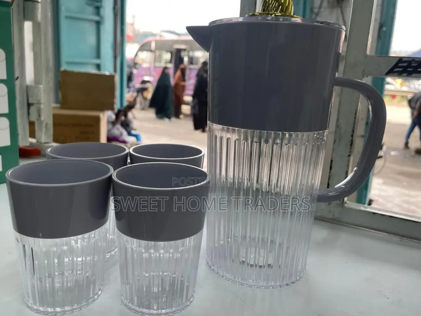 Glass Water Jug and Glass