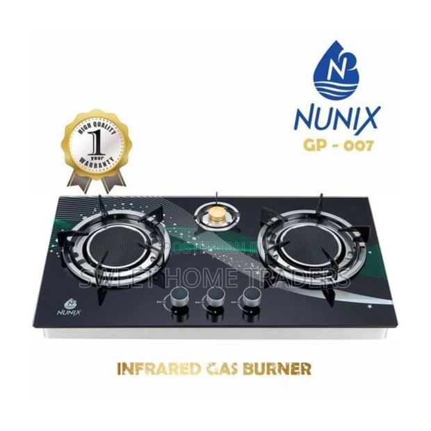 Nunix 3 Burner Glass Top Table Infrared Cooker