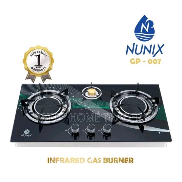 Nunix 3 Burner Glass Top Table Infrared Cooker, - main view