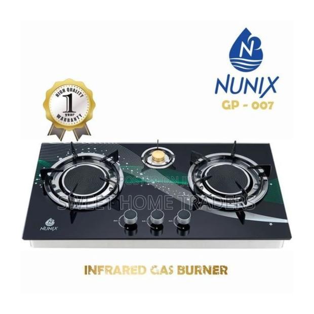 Nunix 3 Burner Glass Top Table Infrared Cooker