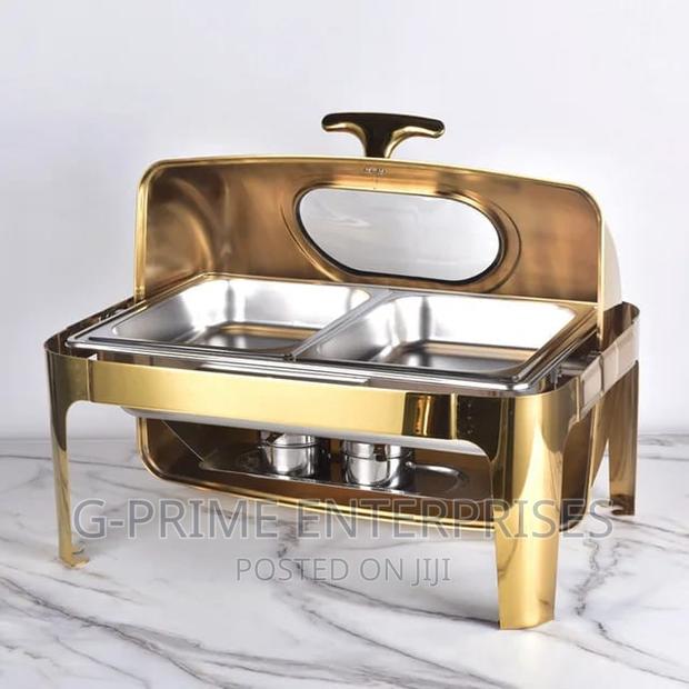 Gold Roll Top Chaffing Dish