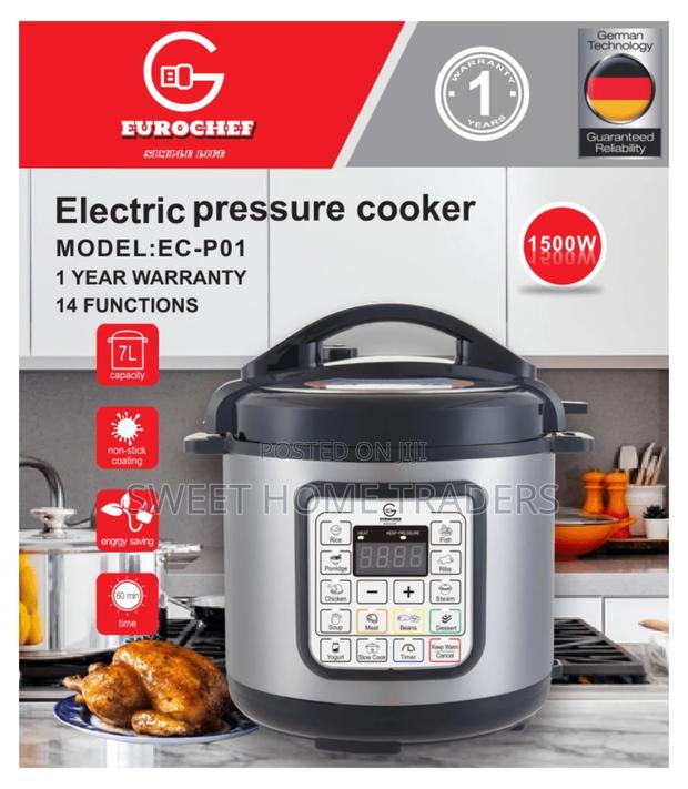 Eurochef 7L Electric Pressure Cooker - main view