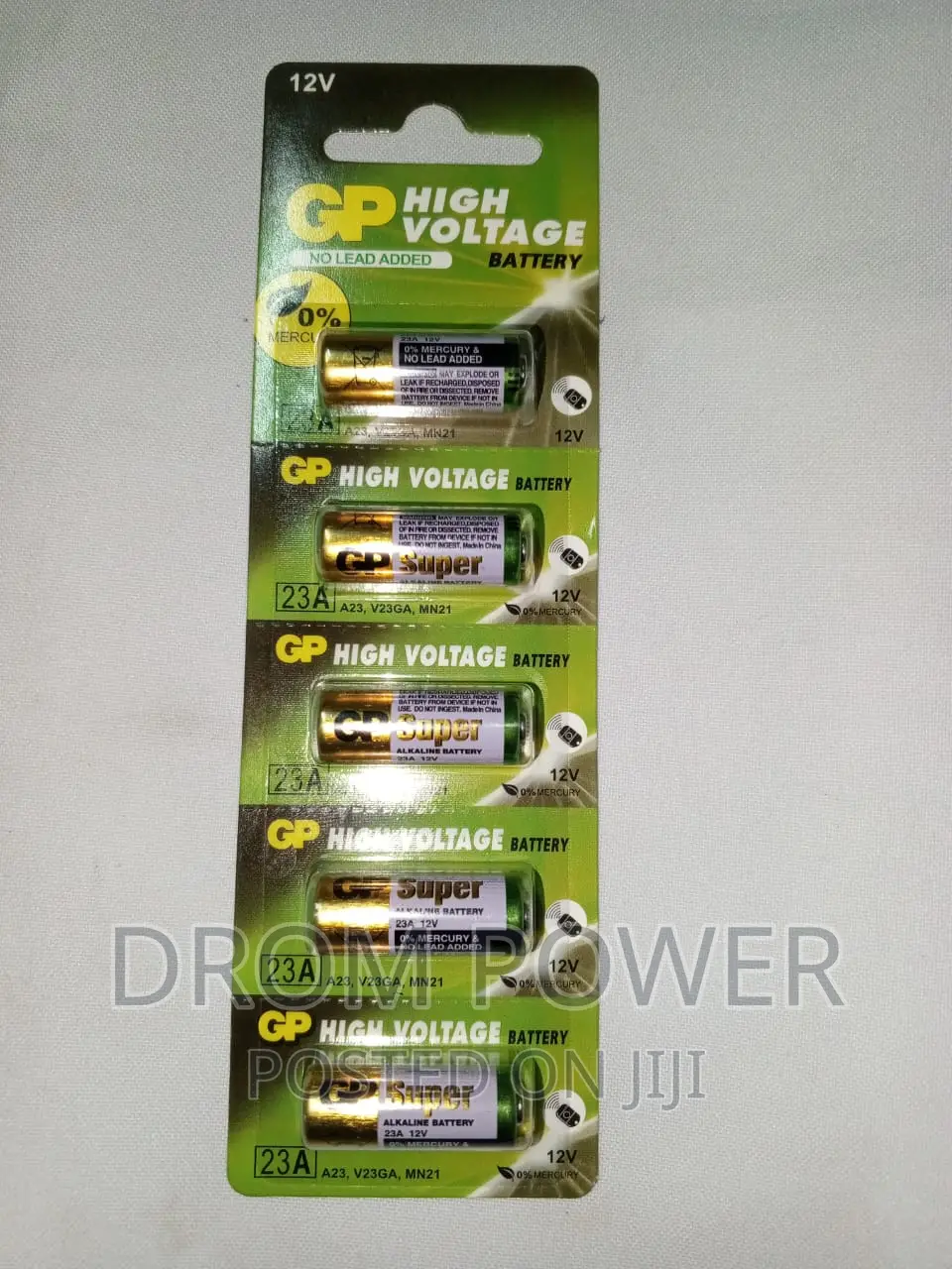 23A 12V Alkaline Battery 5pack