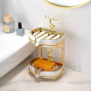 White Nordic Double Ceramic Soap Holder