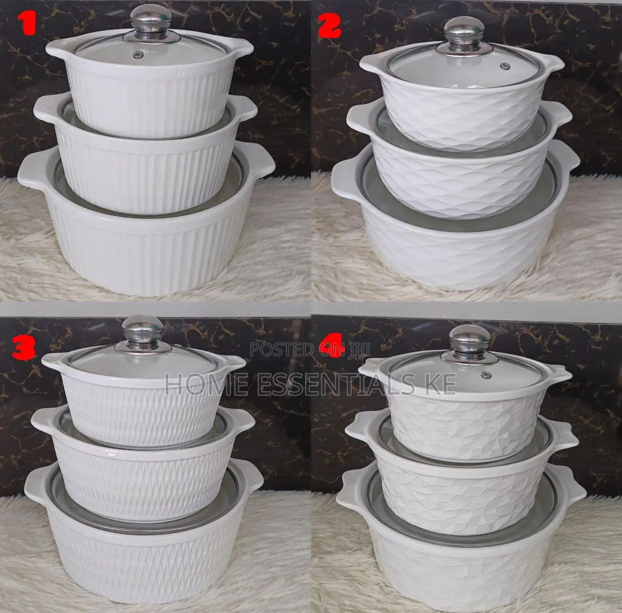 *High Quality 3in1 Ceramic Serving Dish -3ltrs,2ltrs 1ltr*