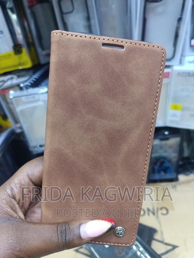 Redmi Note 13 Pro 5g Caseme Leather Brown Flip Case - thumbnail 3