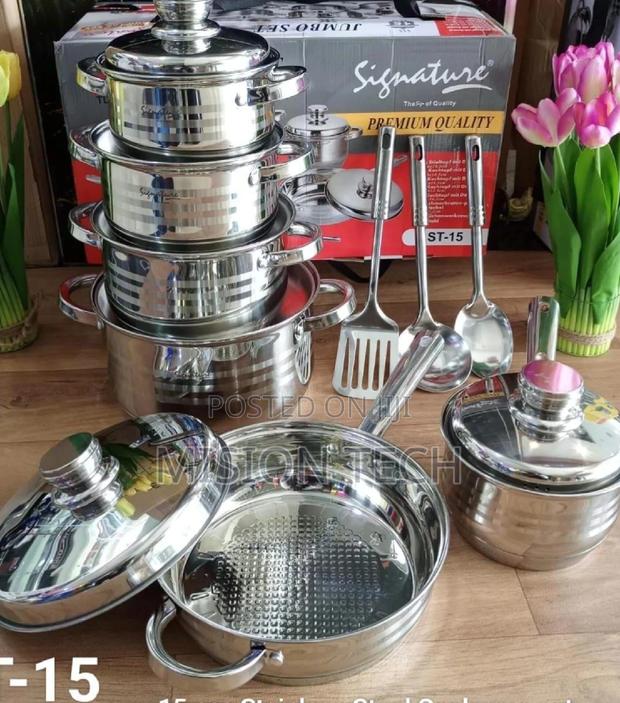 15 PCS Stainless Steel Cookware Set - main view