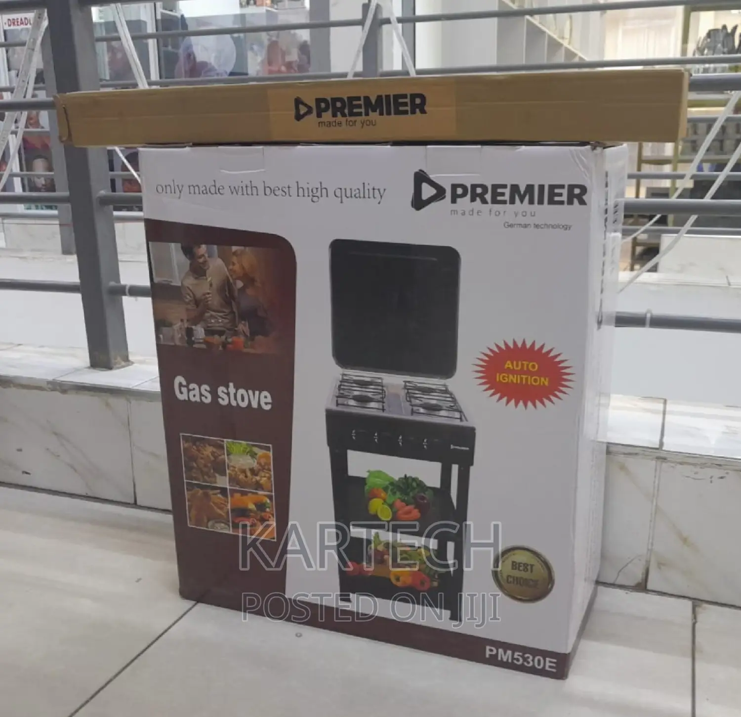 Premier PM530E 4 Gas Cooker With Shelves