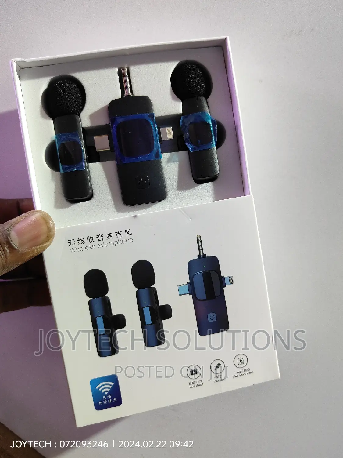 Phone Wireless Microphone , iPhone Type C , Aux 3in One