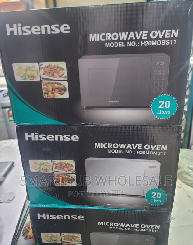 Black and Silver Hisense Digital Microwave **