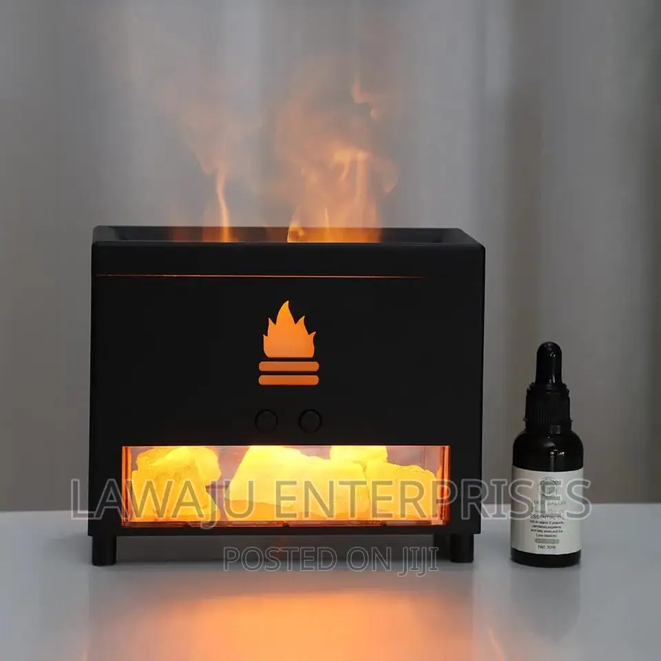 Flame Aromatherapy Salt Stone Humidifier