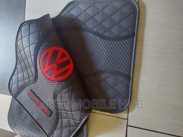 Vw Volkswagen Floor Mats 5pcs Heavy Duty Black Red
