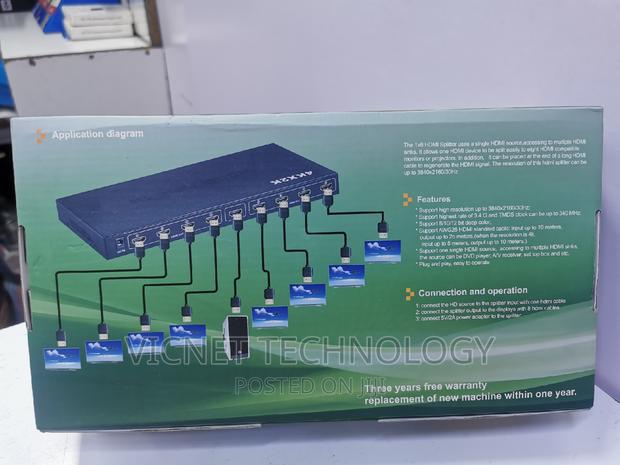  at 60hz 8 Way HDMI Splitter - thumbnail 2