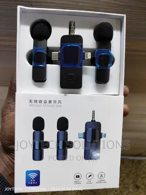 3-in-1 Wireless Lavalier Microphone. iPhone Type C and Aux