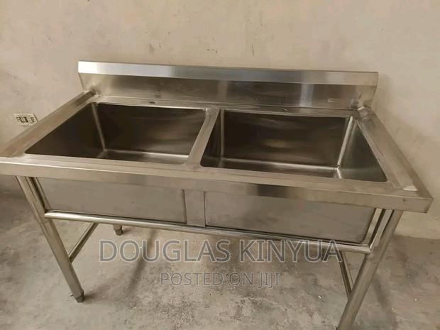 Ss Double Bowl Washing Sink:: - main view