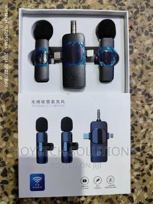 3-in-1 Wireless Lavalier Microphone. iPhone Type C and Aux