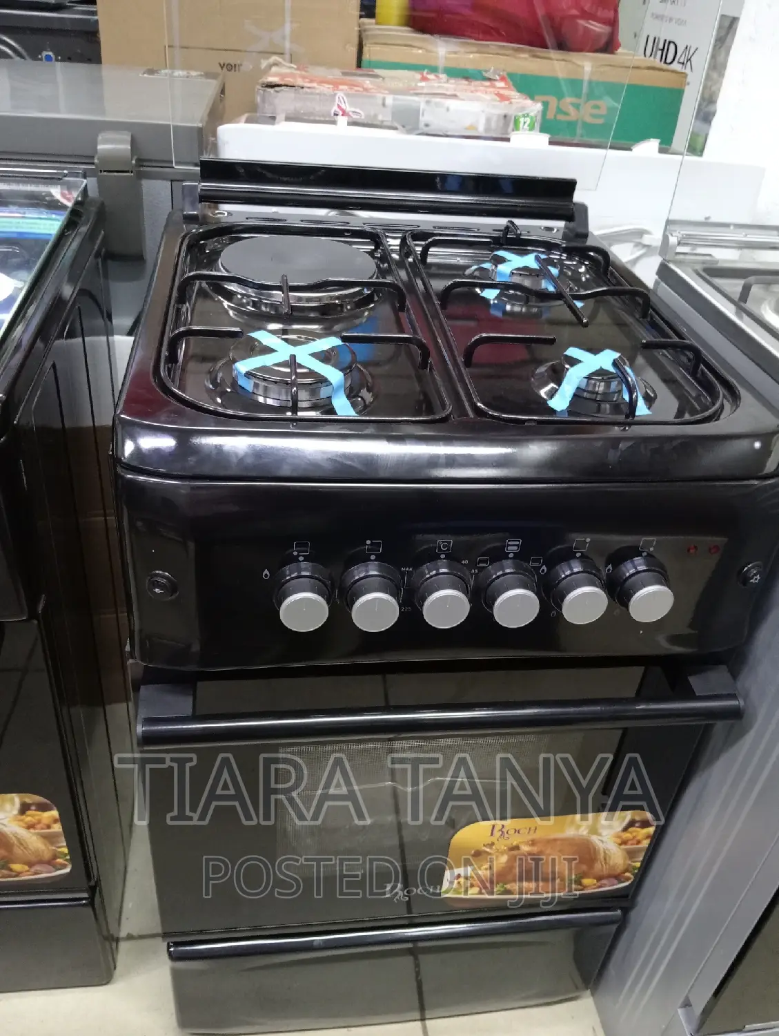 Roch Reck-531-Bl 3gas + 1electric, 50×55, Electric Oven