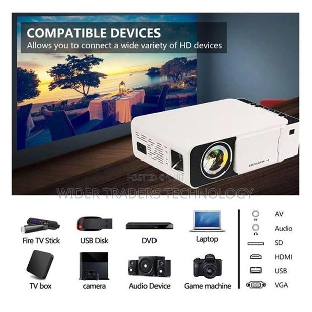 T5 HD LED Smart Projector 
T5 Wifi Projector - thumbnail 2