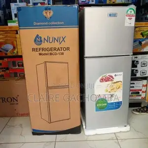 Nunix Silver 138 Litres Double Door Fridge