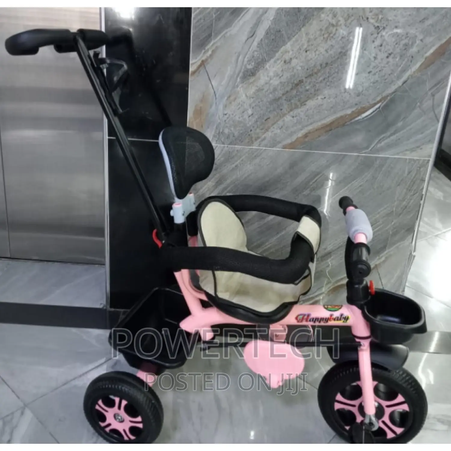 Tricycle With Protective Side Bar, Push Handle"