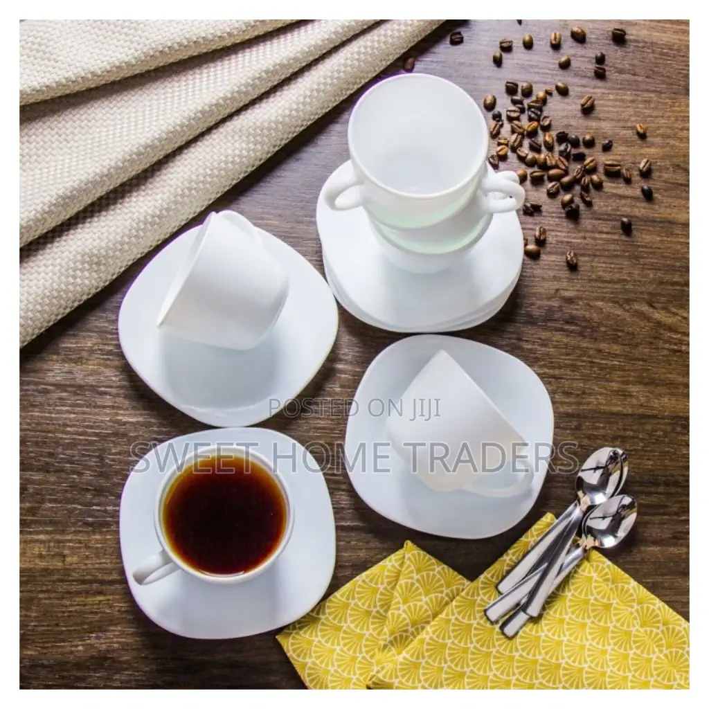 Set of 6 Luminarc Saucer Cups