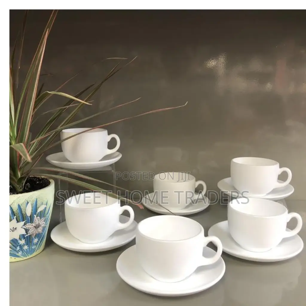 Set of 6 Luminarc Saucer Cups 