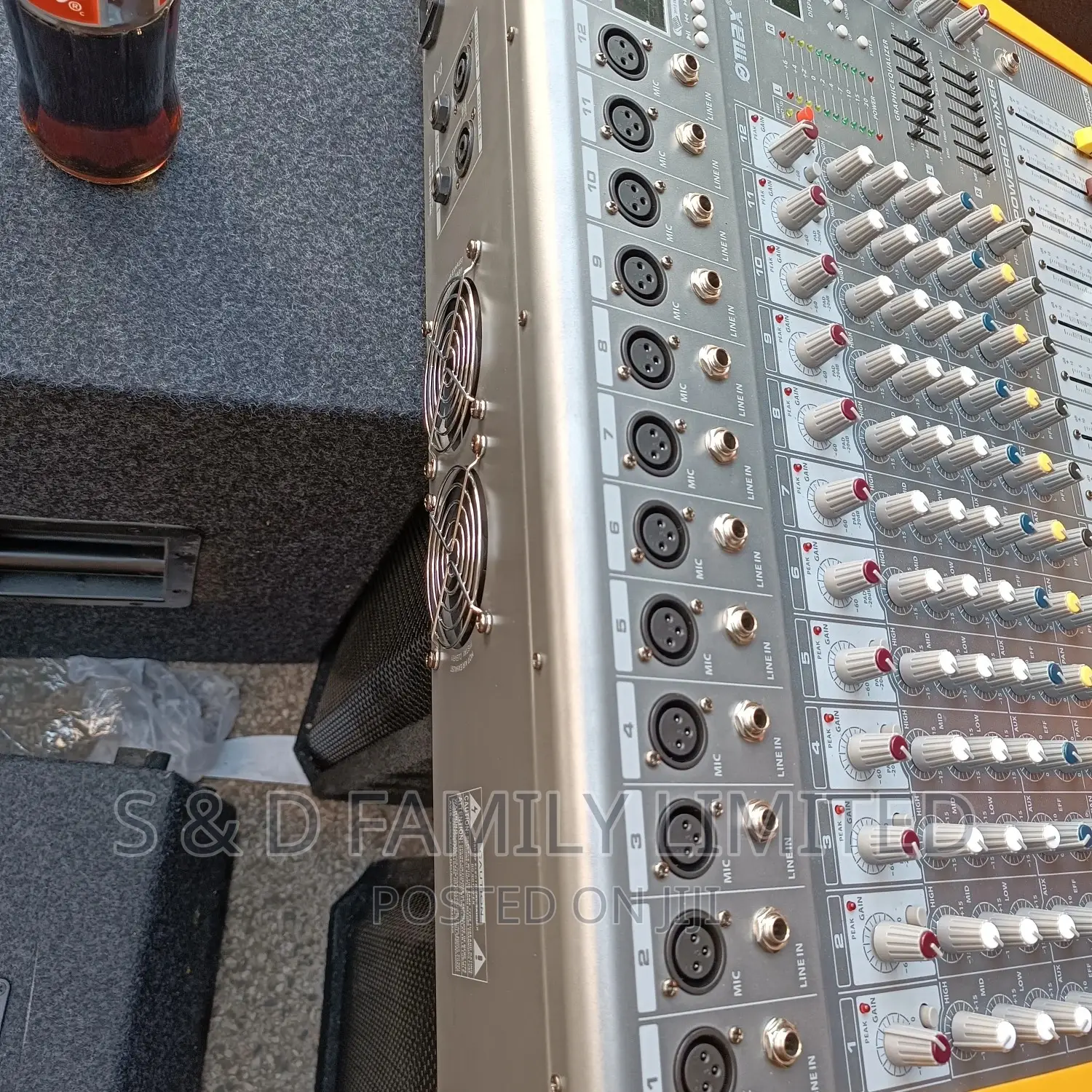 Yellow Omax Powered Mixer