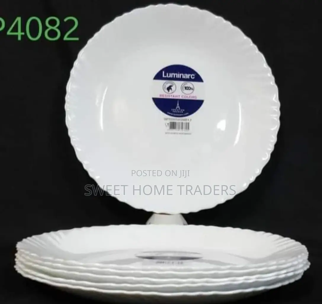 Set of 6 Luminarc(Feston White)Plates 
