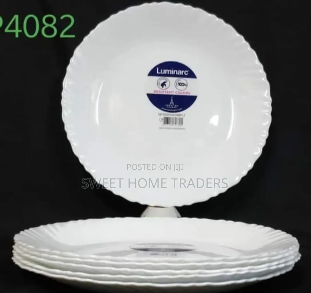 Set of 6 Luminarc(Feston White)Plates
