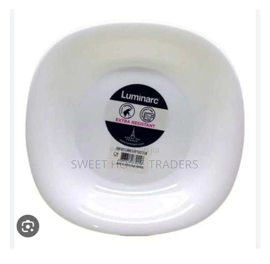 Set of 6 Luminarc Quadra White Plates 