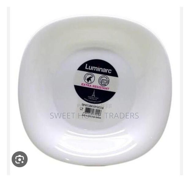 Set of 6 Luminarc Quadra White Plates