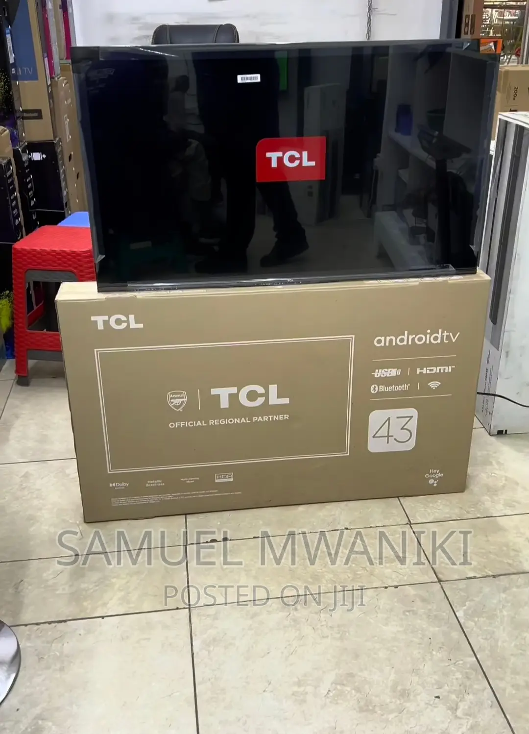 TCL 43" Smart Android Tv FHD Display Netflix, Youtube, Hdr+